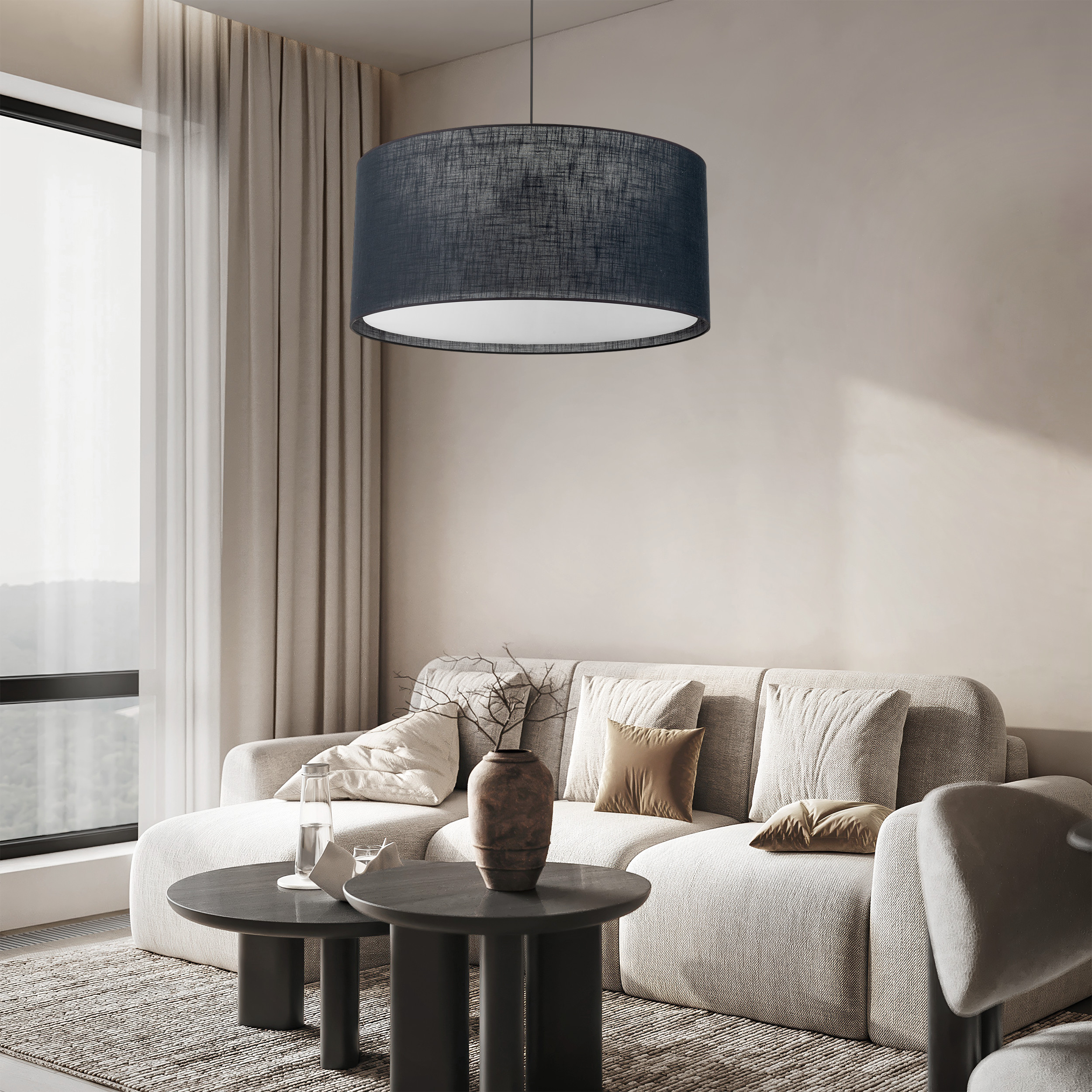 LARGO BLACK LAMPA WISZĄCA 3XE27 - obrazek 5
