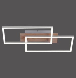 14018-78 IVEN LAMPA SUFITOWA ALUMINIUM/DREWNO