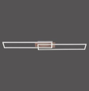 14019-78 IVEN LAMPA SUFITOWA ALUMINIUM/DREWNO