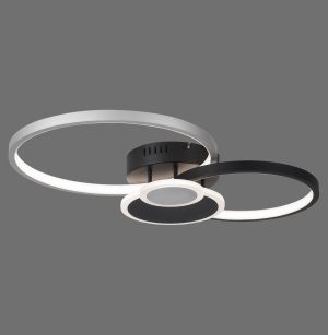 14548-18 PAPILON LAMPA SUFITOWA CZARNY/ALUMINIUM