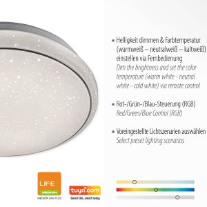 14744-16 LOLASMART-JUPI LAMPA SUFITOWA SZARY