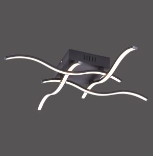15131-18 WAVE LAMPA SUFITOWA CZARNY