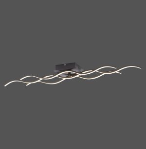15166-18 WAVE LAMPA SUFITOWA CZARNY