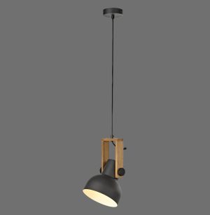 15741-18 CUP 2.0 LAMPA WISZĄCA CZARNY/DREWNO