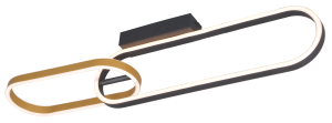 C241145502A RAVON LAMPA SUFITOWA ZŁOTA+CZARNA/GOLD+BLACK