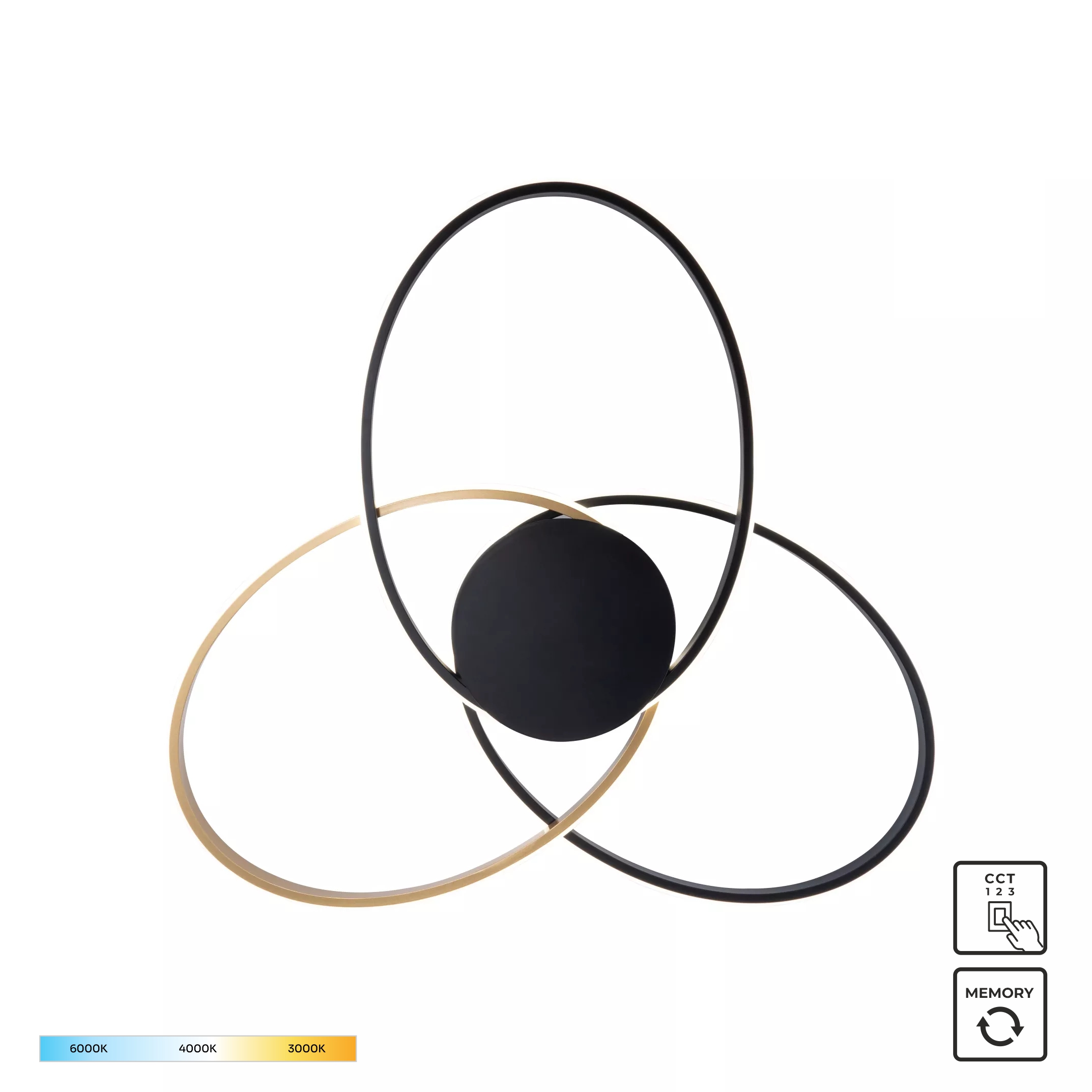 20169-GD BOLD LAMPA SUFITOWA CZARNO-ZŁOTA/BLACK-GOLD