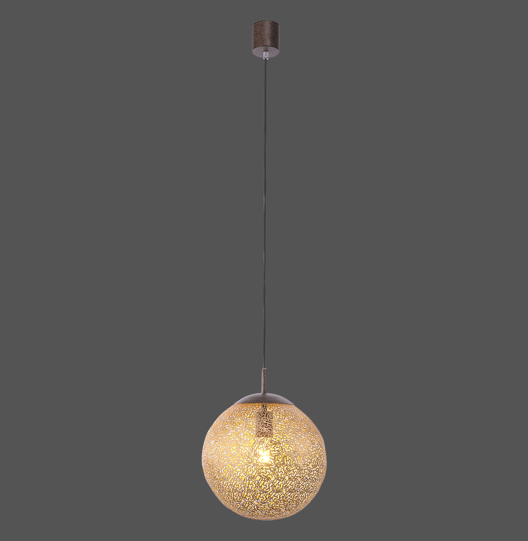 2420-48 GRETA LAMPA WISZĄCA RDZA/ZŁOTY