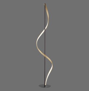 438-13 Q-SWING LAMPA PODŁOGOWA ANTRACYT/ZŁOTY