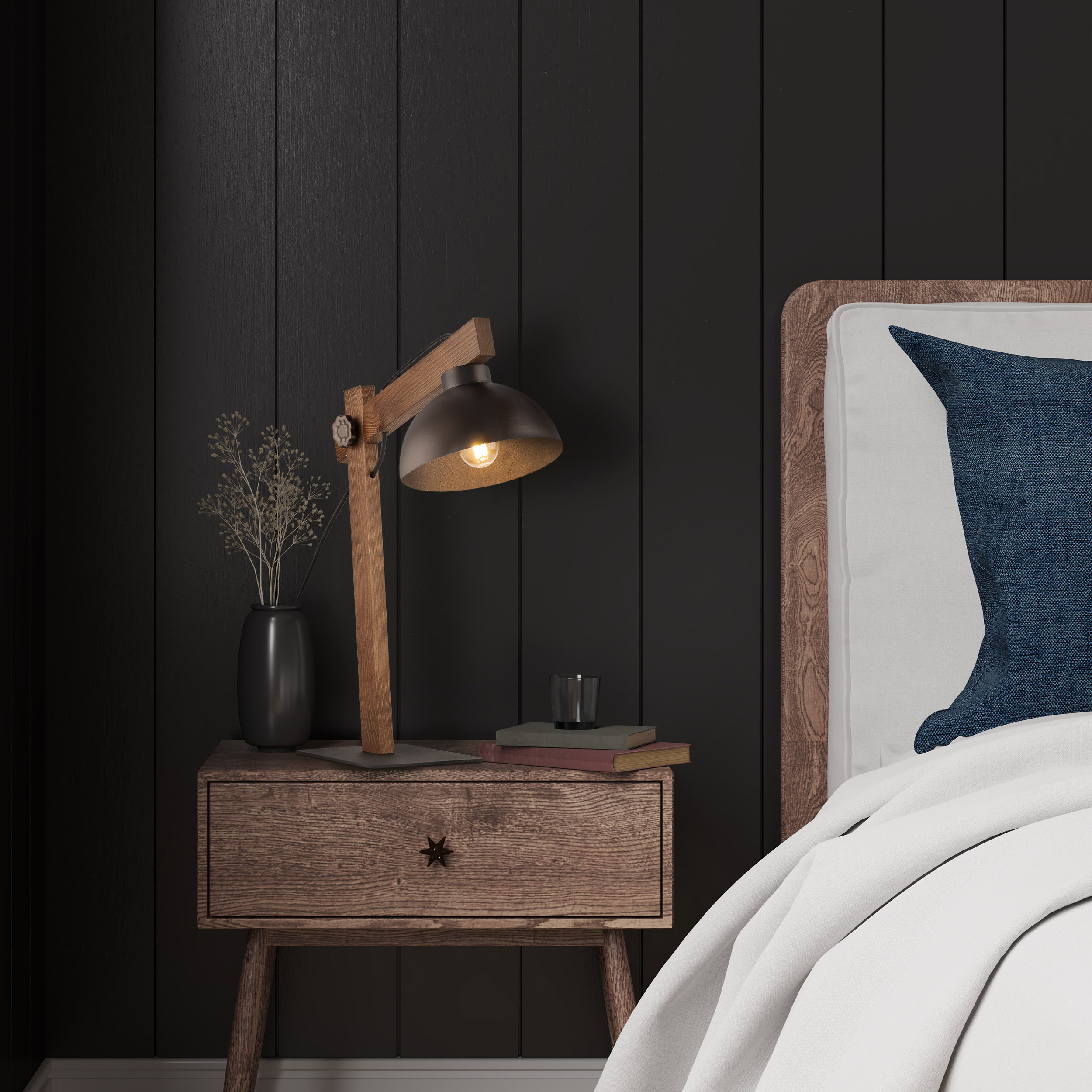 OSLO BROWN LAMPKA NOCNA 1 - obrazek 2