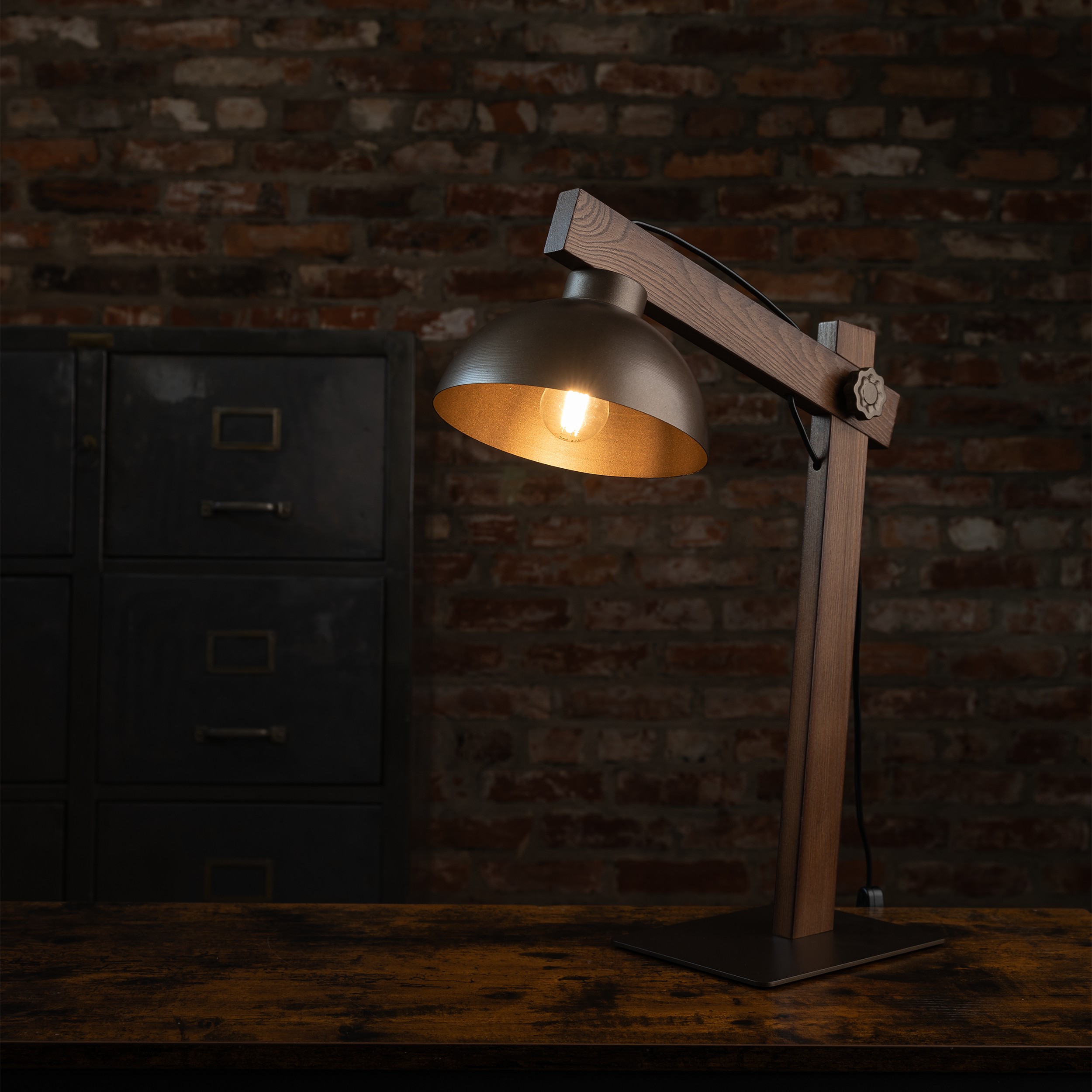 OSLO BROWN LAMPKA NOCNA 1 - obrazek 4