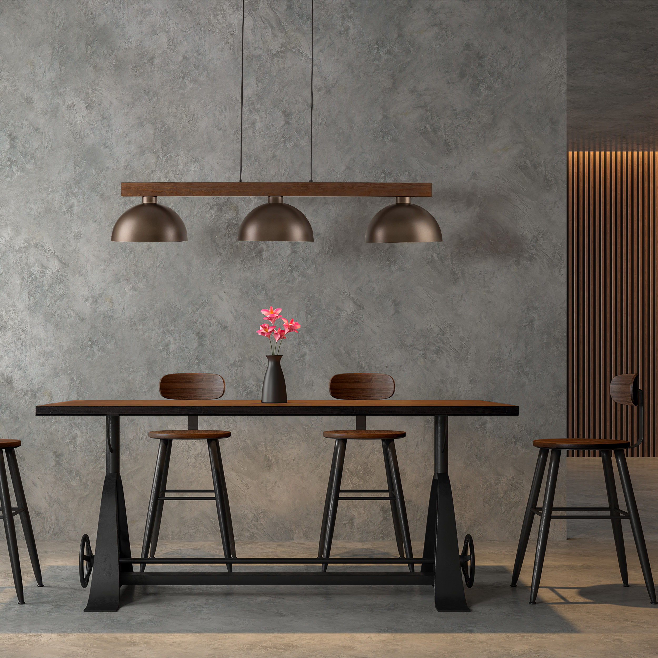 OSLO BROWN LAMPA WISZĄCA 3 - obrazek 2