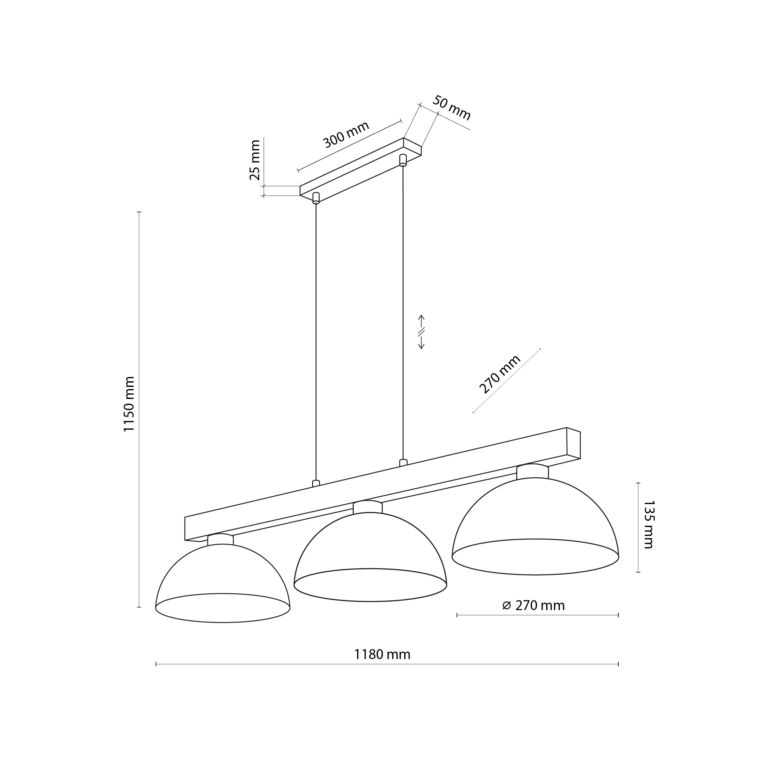 OSLO BROWN LAMPA WISZĄCA 3 - obrazek 8