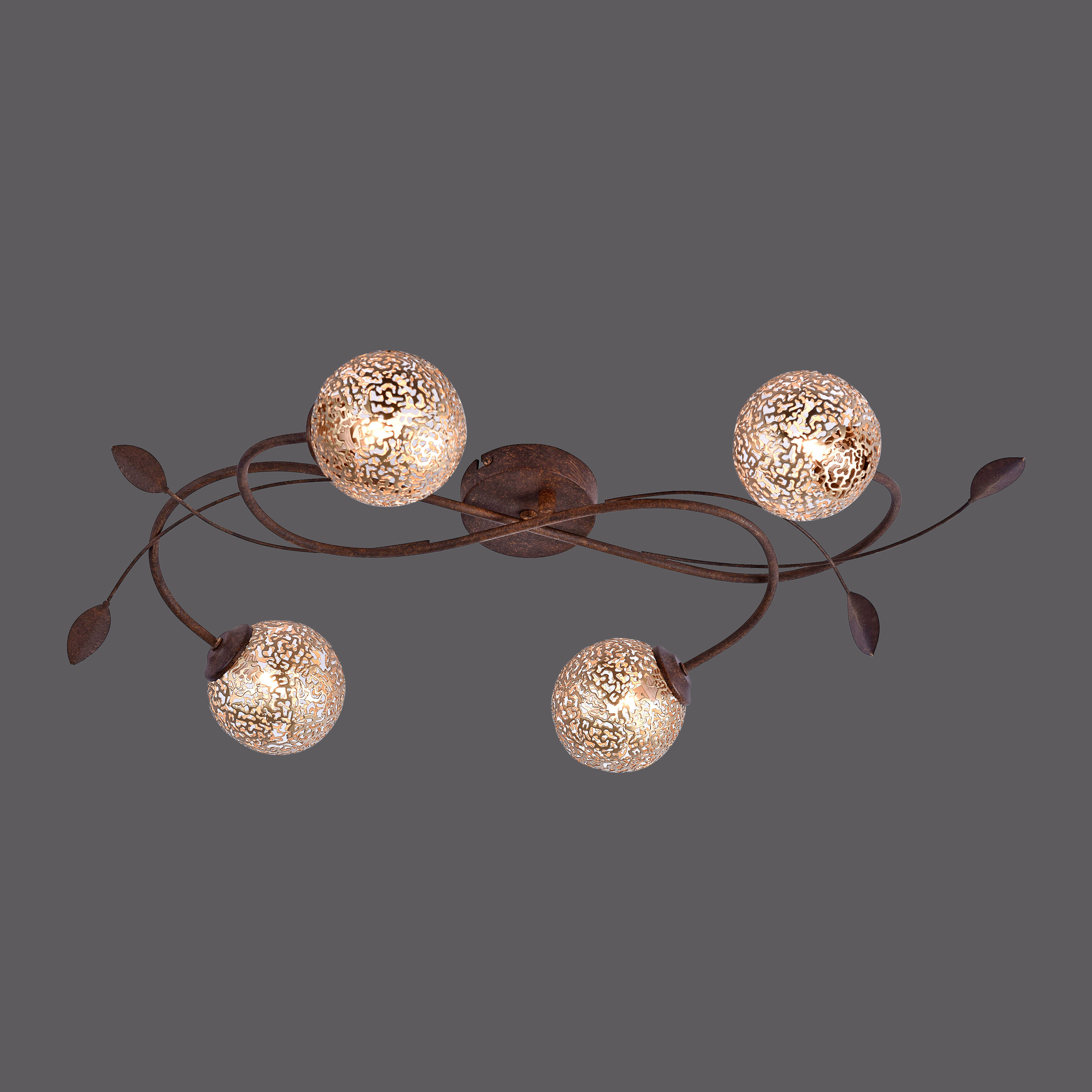 6395-48 GRETA LAMPA SUFITOWA RDZA/ZŁOTY