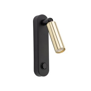 ENZO LONG BLACK GOLD KINKIET 1
