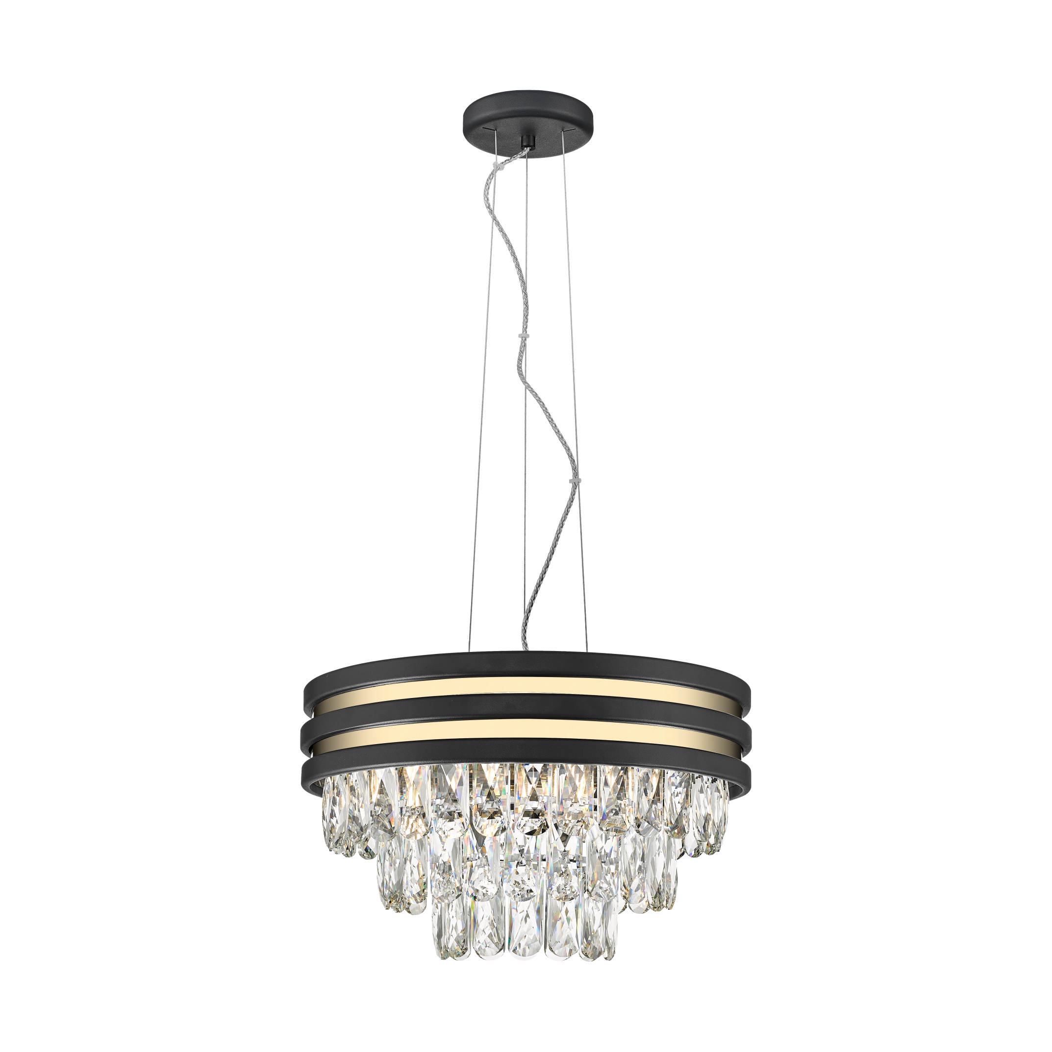 P0525-04A-P7D7 NAICA LAMPA WISZĄCA ZŁOTA&CZARNA/GOLD&BLACK