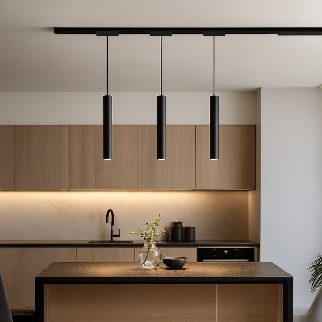 Slim Magnetic Track Czarny pendant 6W LED Tuya CCT 48V - obrazek 3