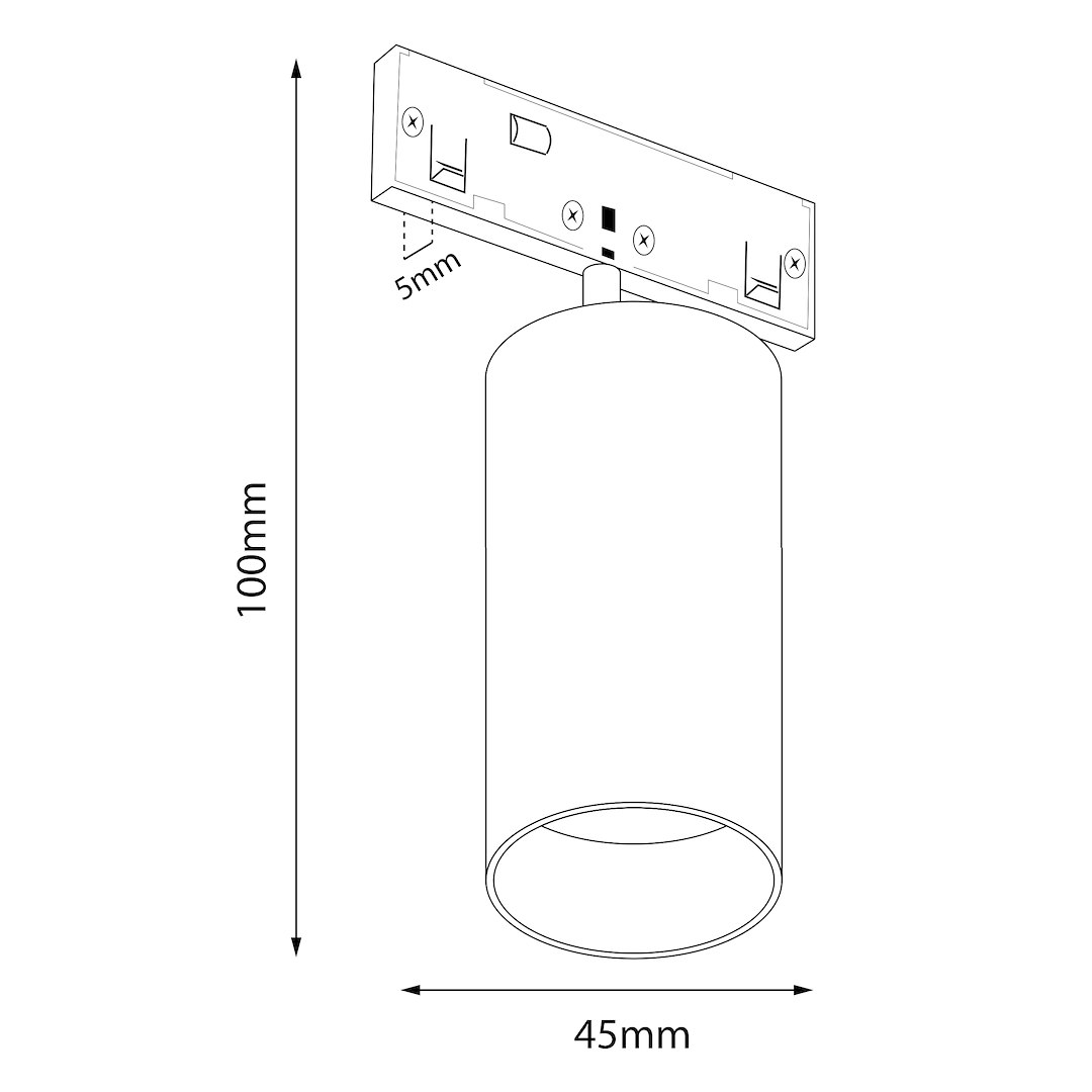 Magnetic Track 5mm 10W CCT 48V - obrazek 6