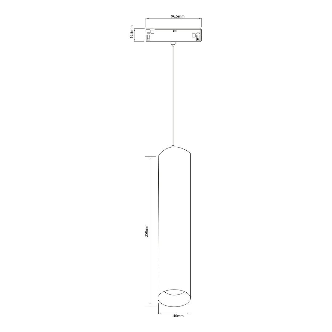 Magnetic Track Pendant 10mm 7W CCT 48V - obrazek 7