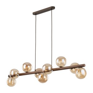 ESTERA WOOD ORZECH BURSZTYN LAMPA WISZACA 9XG9