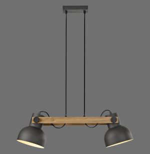 15742-18 CUP 2.0 LAMPA WISZĄCA CZARNY/DREWNO