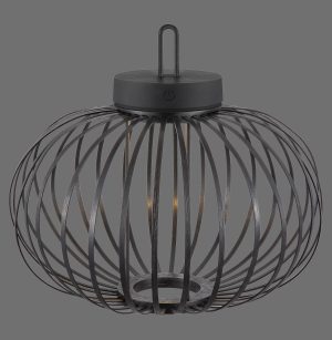 19304-18 AKUBA LAMPA STOŁOWA/ZEWNĘTRZNA BEZPRZEWODOWA CZARNY