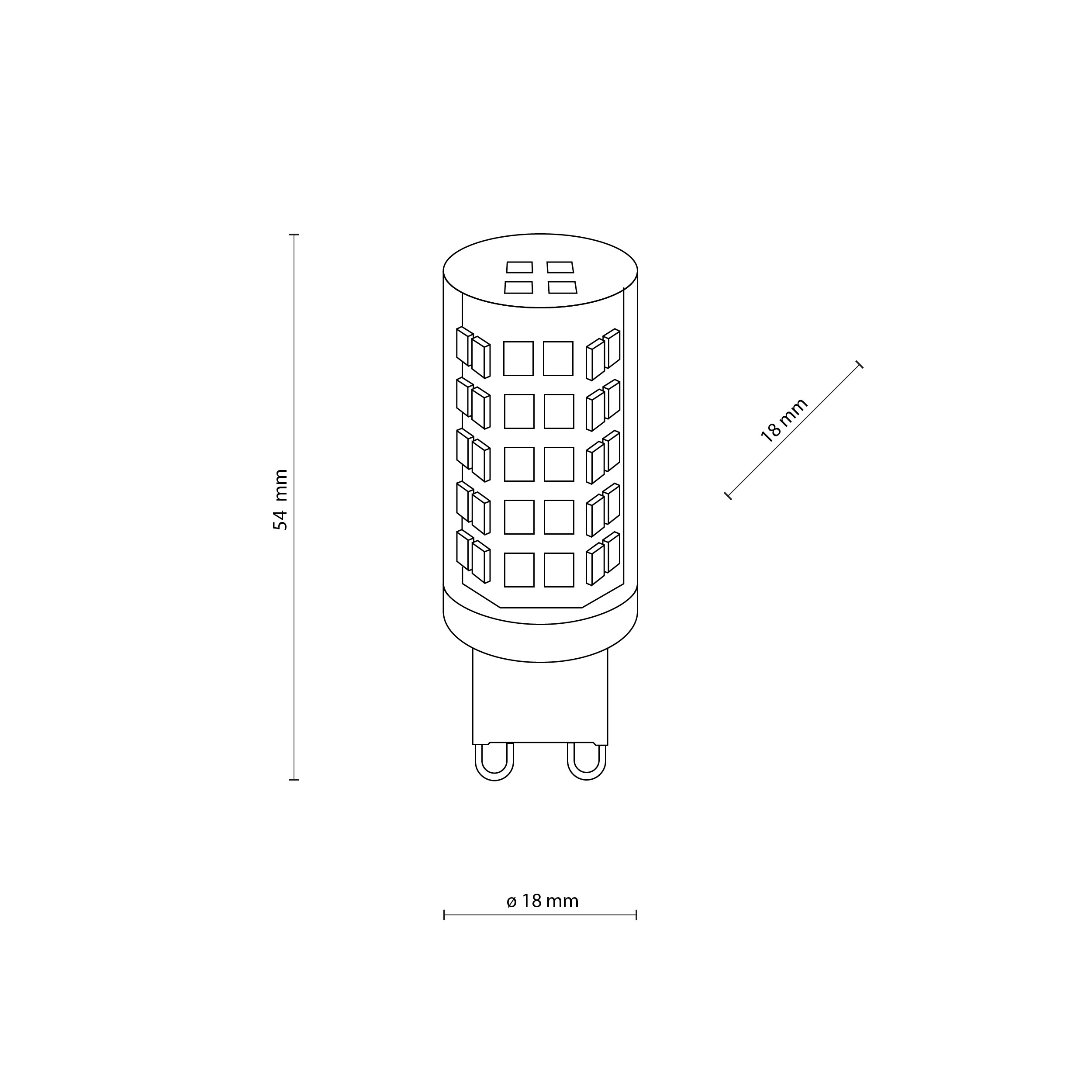 ŻARÓWKA G9 LED SMD 3000 K 4W - obrazek 2