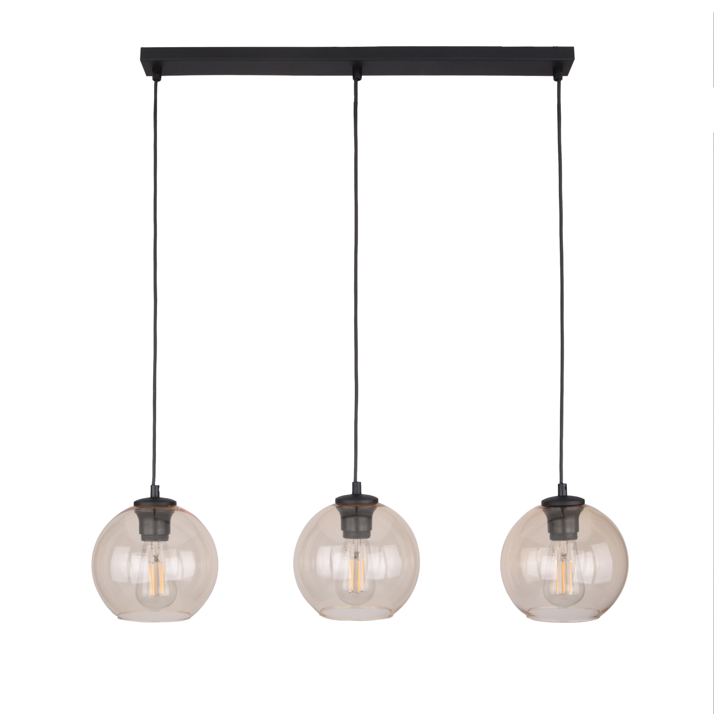 CUBUS BURSZTYN LAMPA WISZĄCA 3  LISTWA