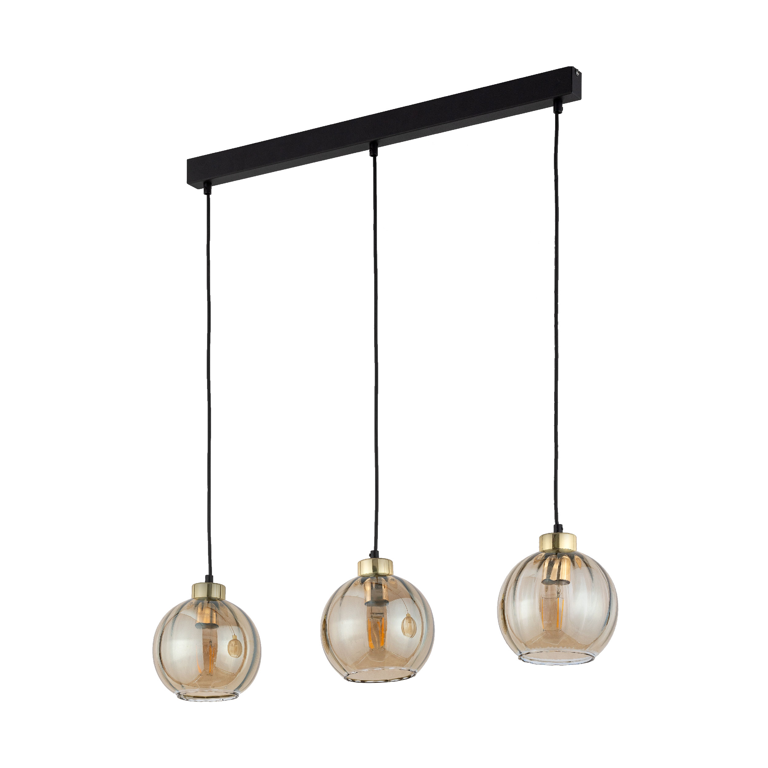 DEVI AMBER LAMPA WISZĄCA 3  LISTWA