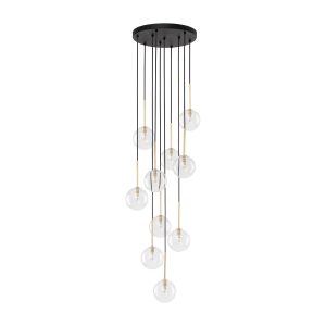 NILOS BLACK / GOLD LAMPA WISZĄCA 10