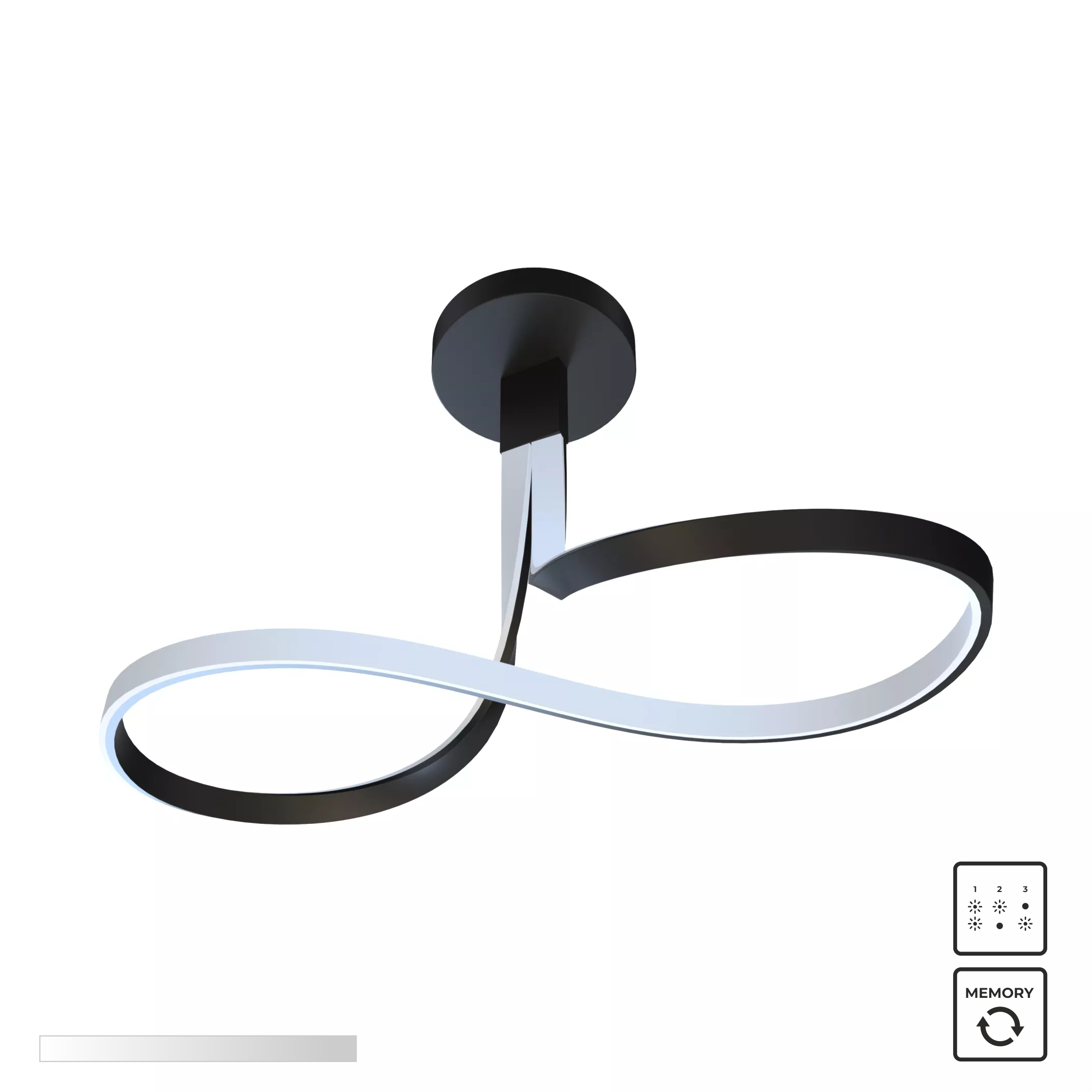 MX9932-1-3BD VISO LAMPA SUFITOWA CZARNA/BLACK
