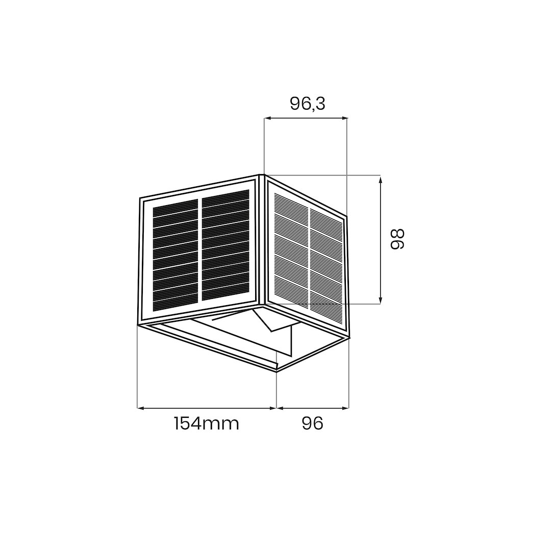 Kinkiet Solarny Wings 50lm 3000K - obrazek 7