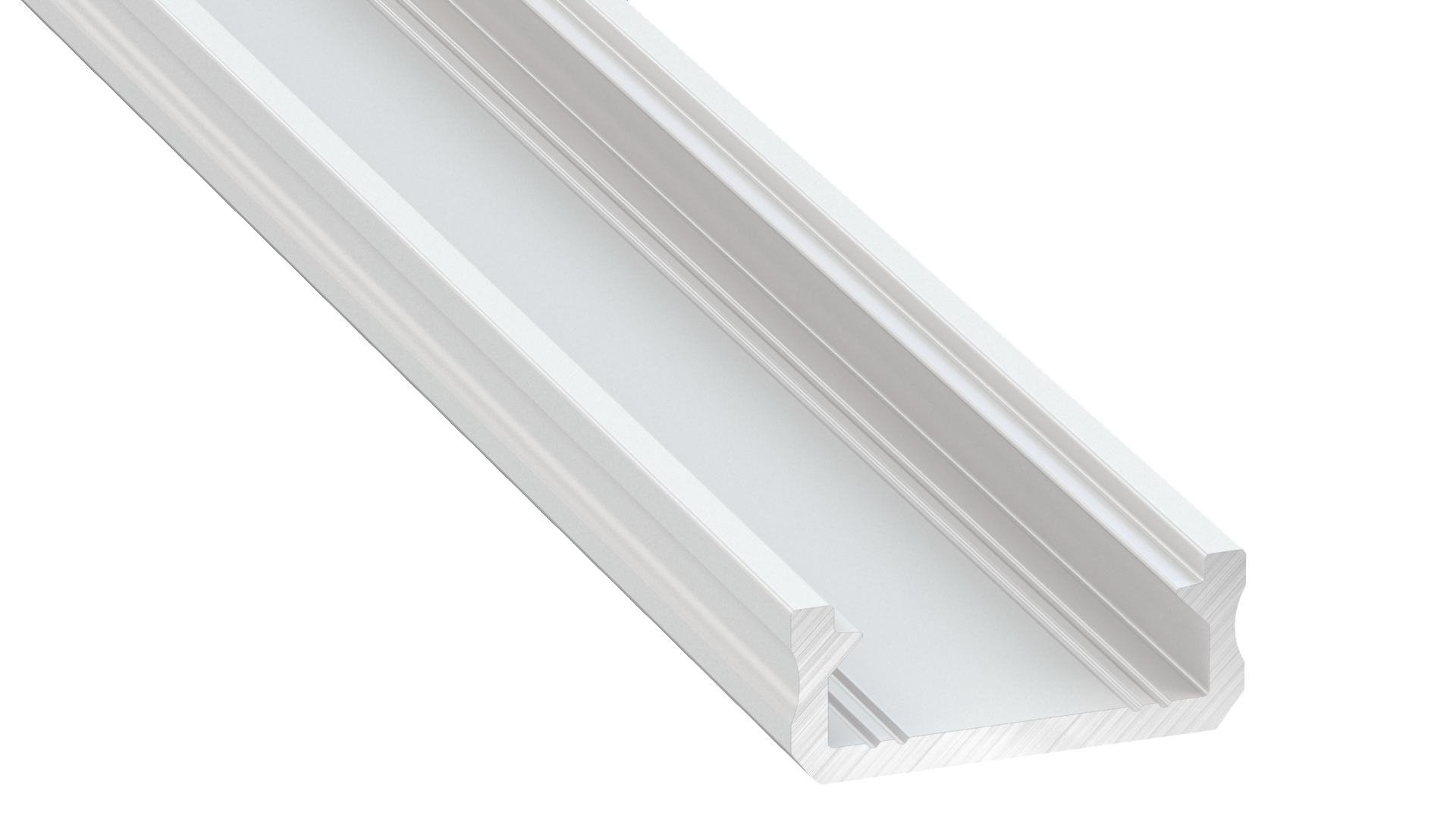 PROFIL ALUMINOWY BIAŁY TYP D 1m + KLOSZ MLECZNY (D BIAŁY-1M)