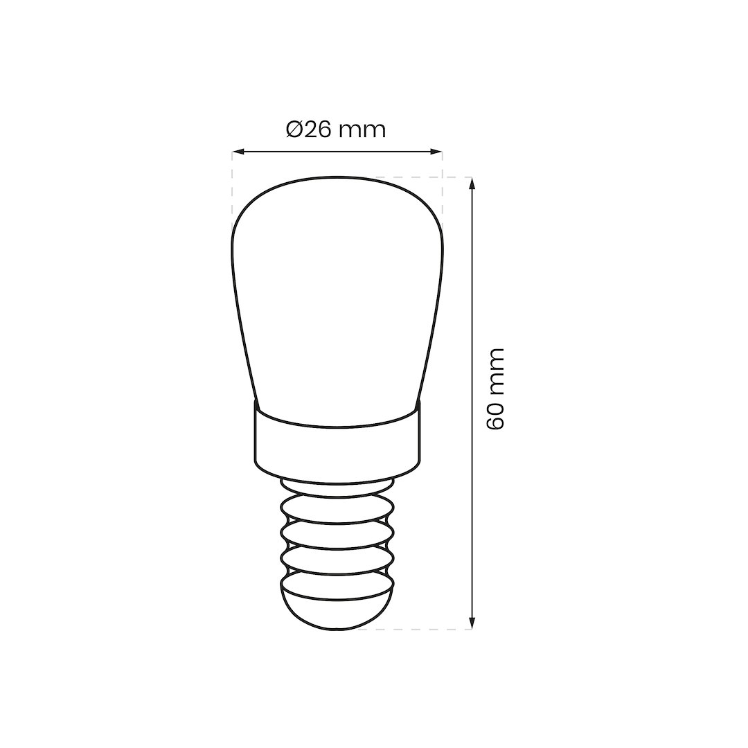 Żarówka LED 3W ST26 E14 4000K Do Lodówek - obrazek 3