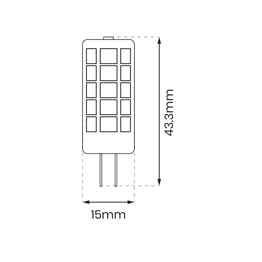 Żarówka LED 3W G4 12V 3000K Ceramiczna + PC - obrazek 3