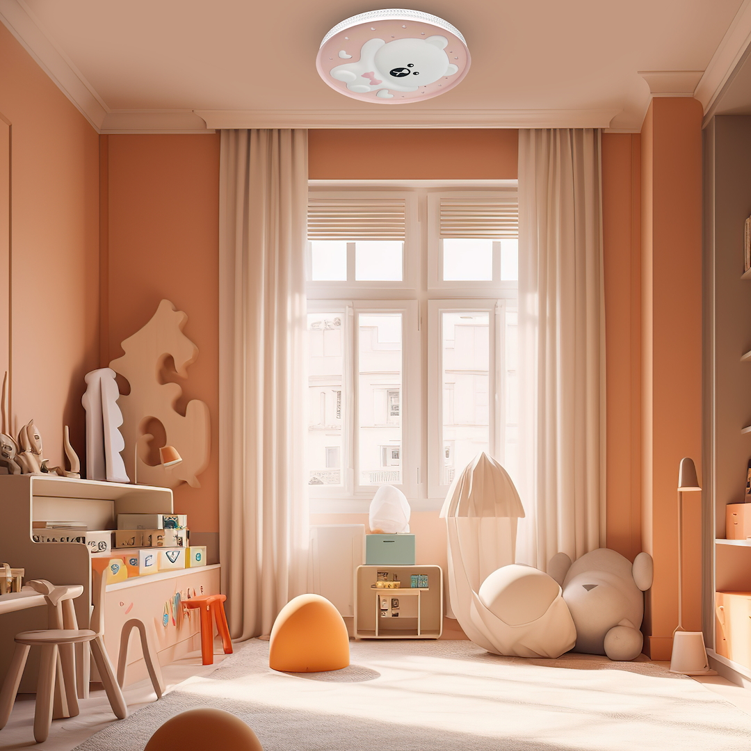 Plafoniera BEAR PINK 34W LED Ø490 mm - obrazek 4