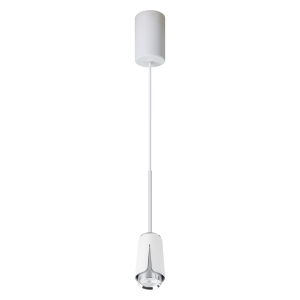Flower Chrom Biały Lampa Wisząca 1xGU10