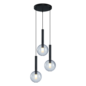 Lampa wisząca Niko Czarny 3xG9