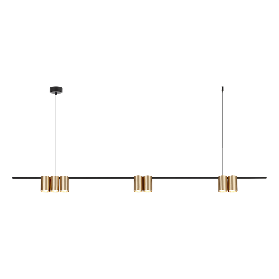 Lampa wisząca (listwa) Genesis Czarny Złoty 7xGU10 - obrazek 6