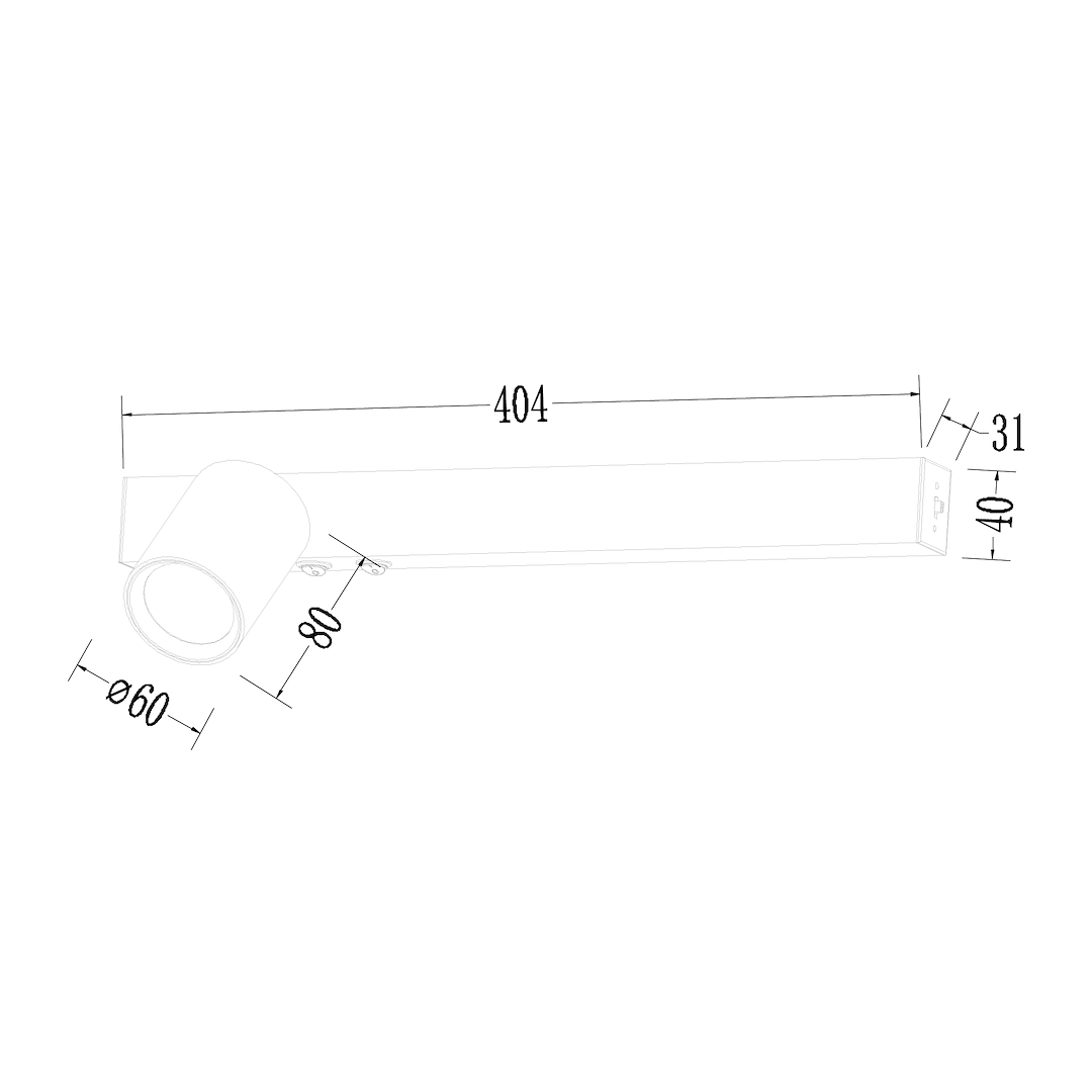 Kinkiet Magnet 9W+1xGU10 3000/4000K Czarny Lewy - obrazek 6