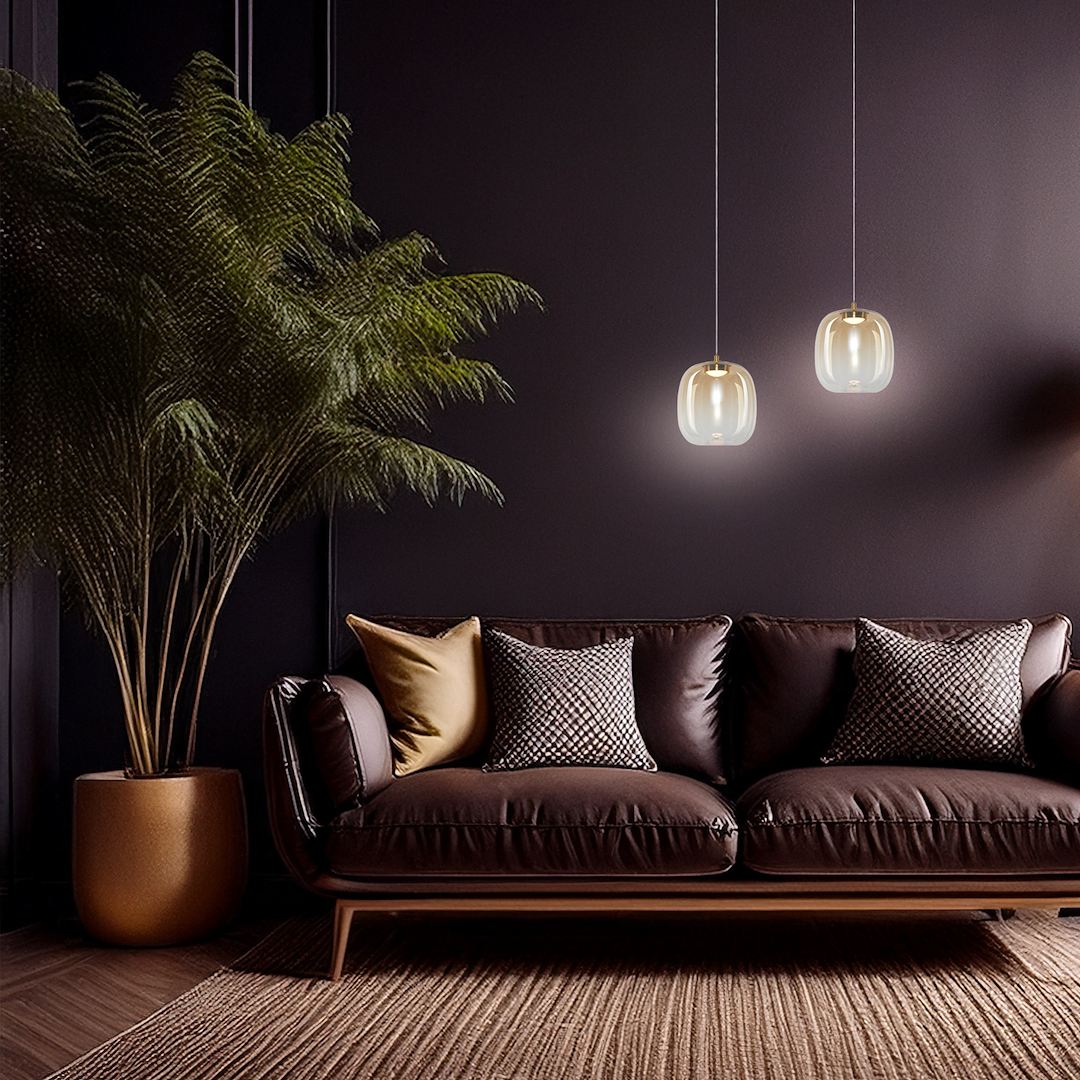 Lampa wisząca VASO 2 AMBER 4W - obrazek 3