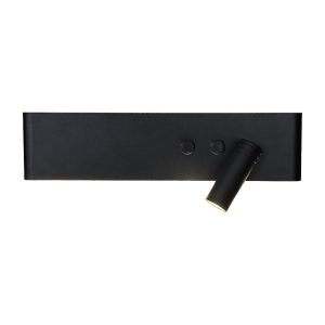 Kinkiet Resort Czarny prawy 10W + 3W LED 4000K