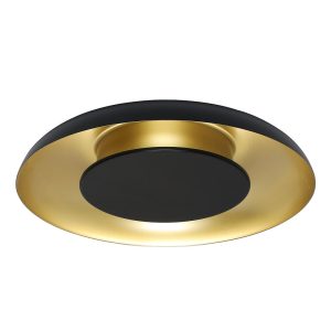 Lampa sufitowa Piattino Czarny Złoty 30W LED 3000K-4000k-6000K