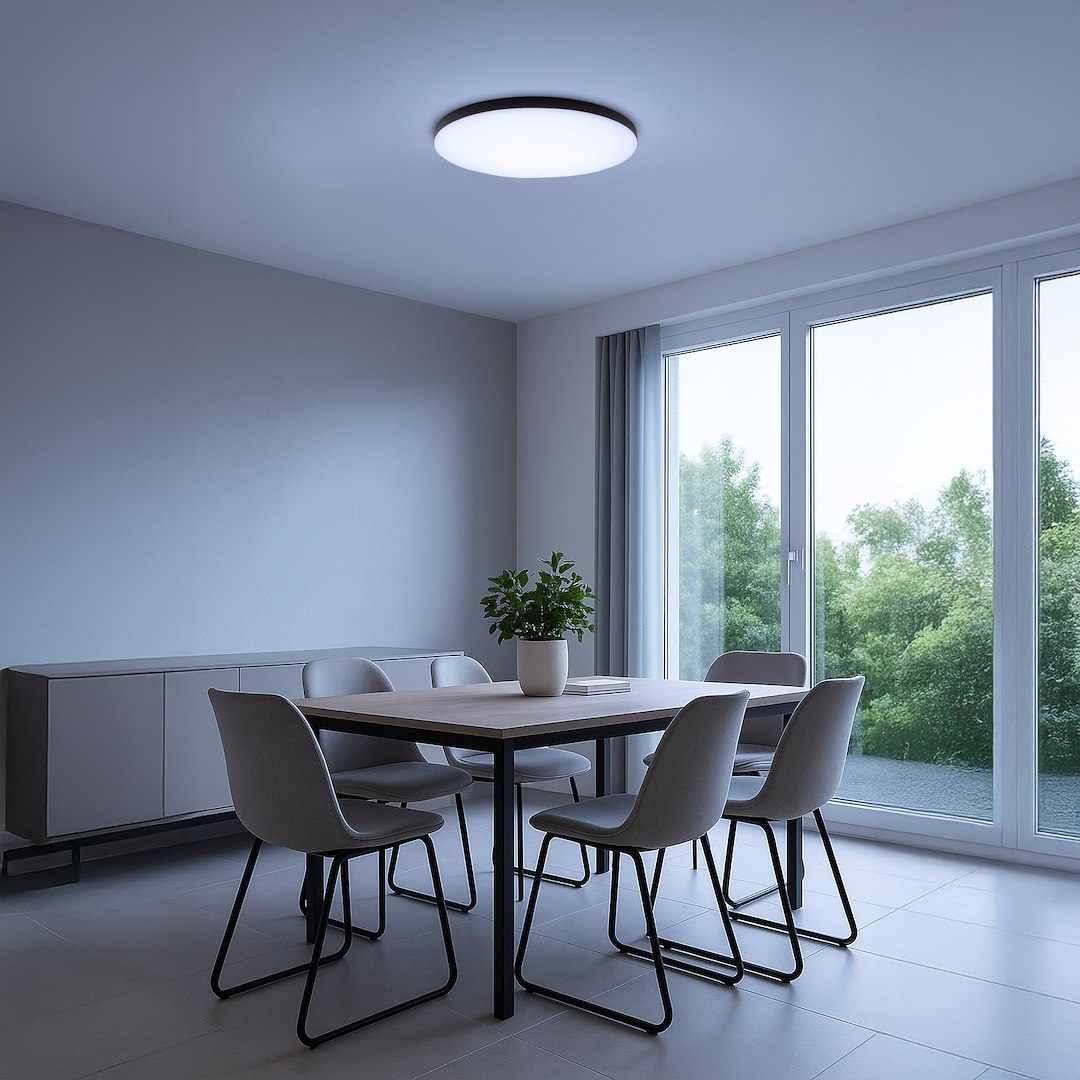 Plafon Siena Czarny 80W LED Ø750 mm + pilot - obrazek 4