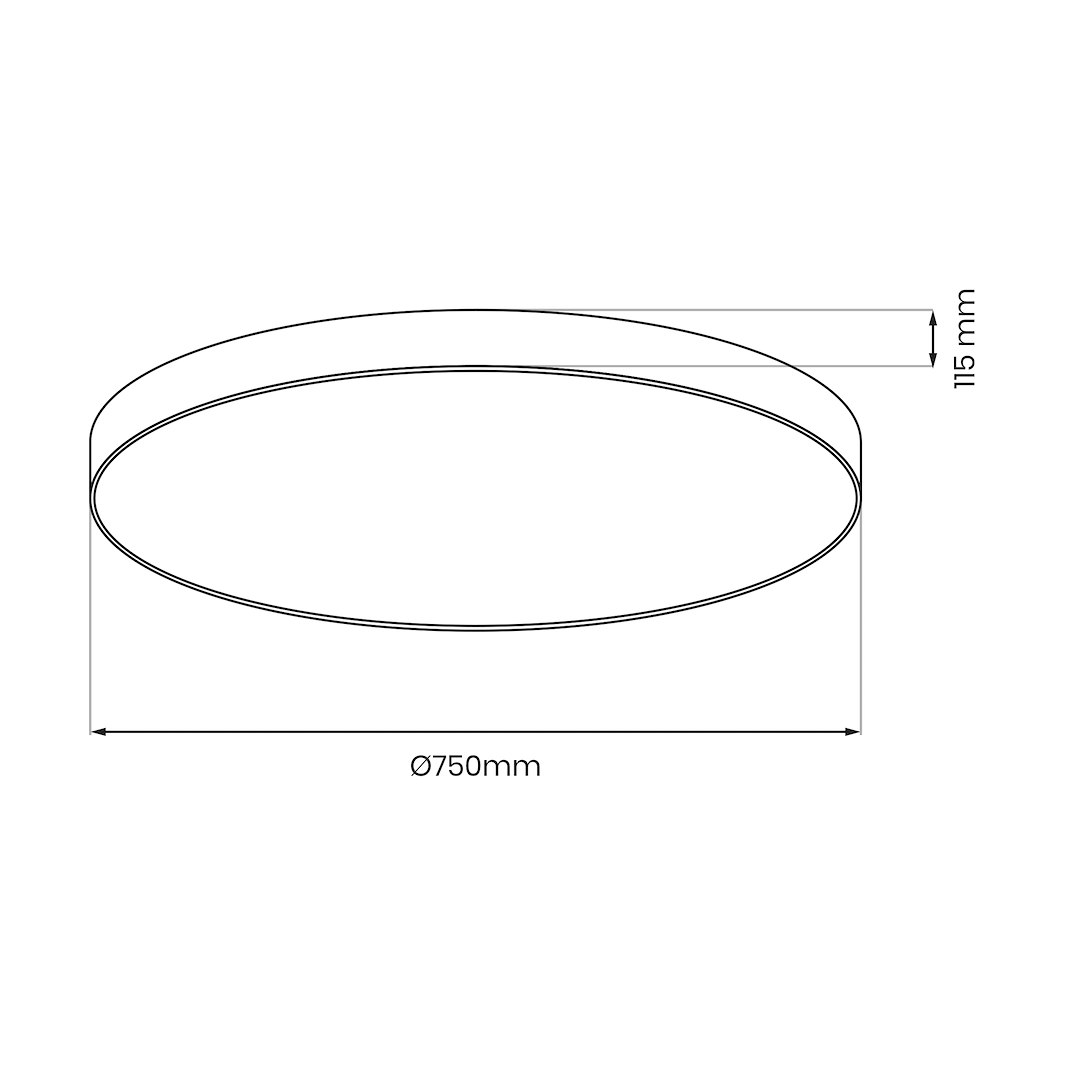 Plafon Siena Czarny 80W LED Ø750 mm + pilot - obrazek 10