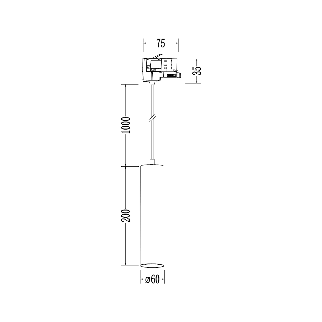 Oprawa Pipe Track Zwis Biały 1xGU10 3-obwodowy - obrazek 7