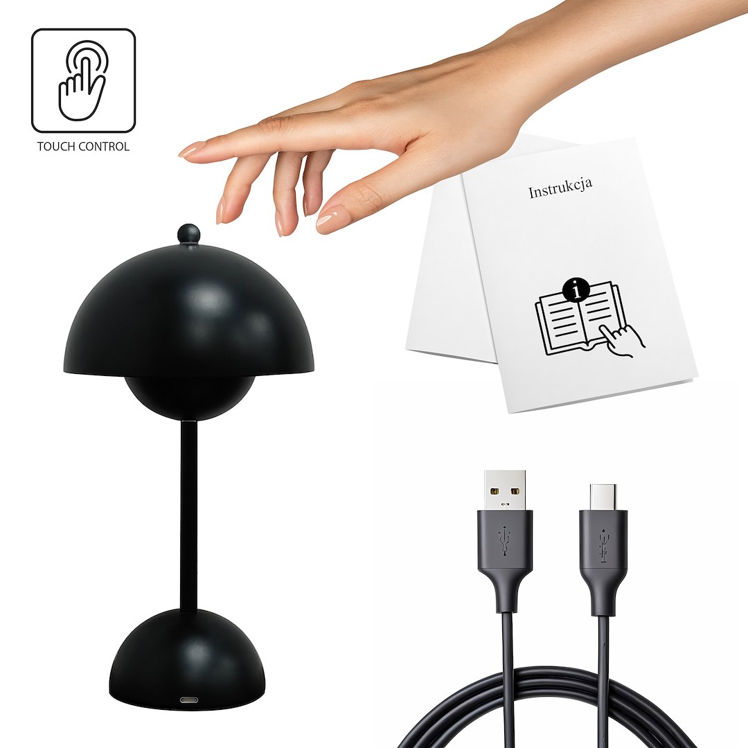 Lampka nocna COSTA Black - obrazek 7