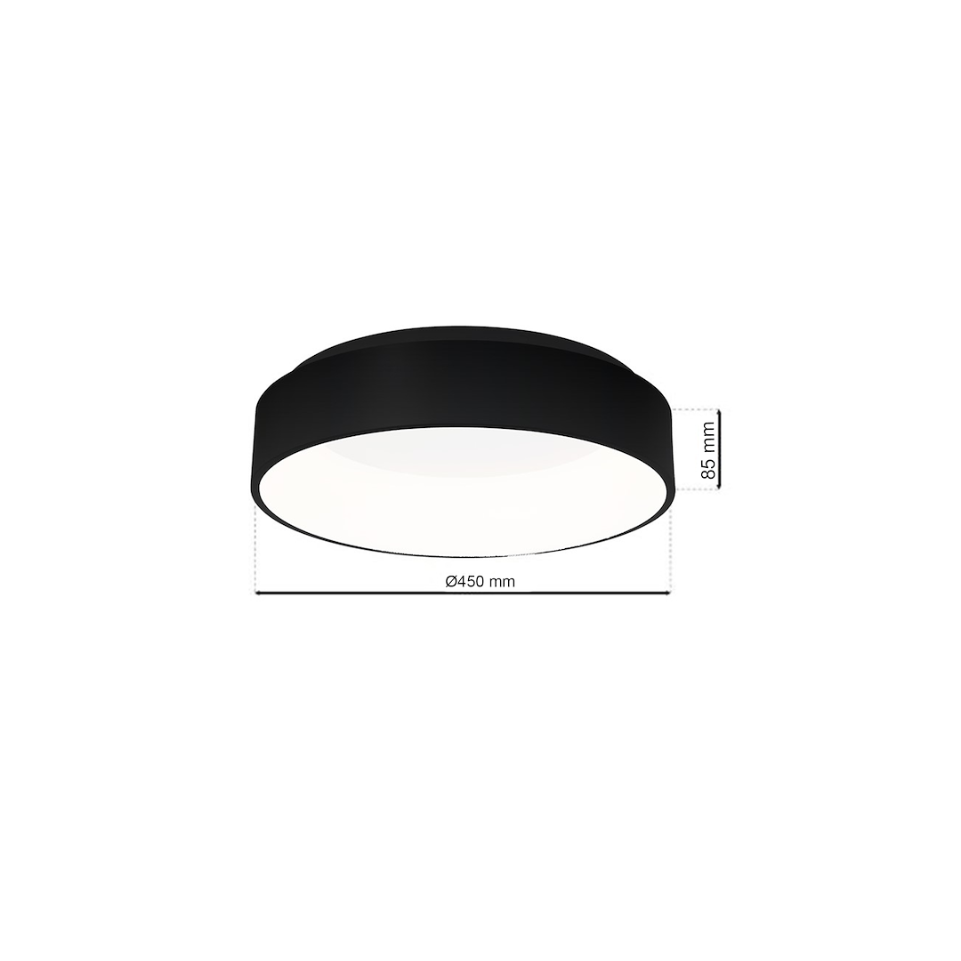 Plafon OHIO BLACK 40W LED 3000K-4000K Ø450mm - obrazek 8
