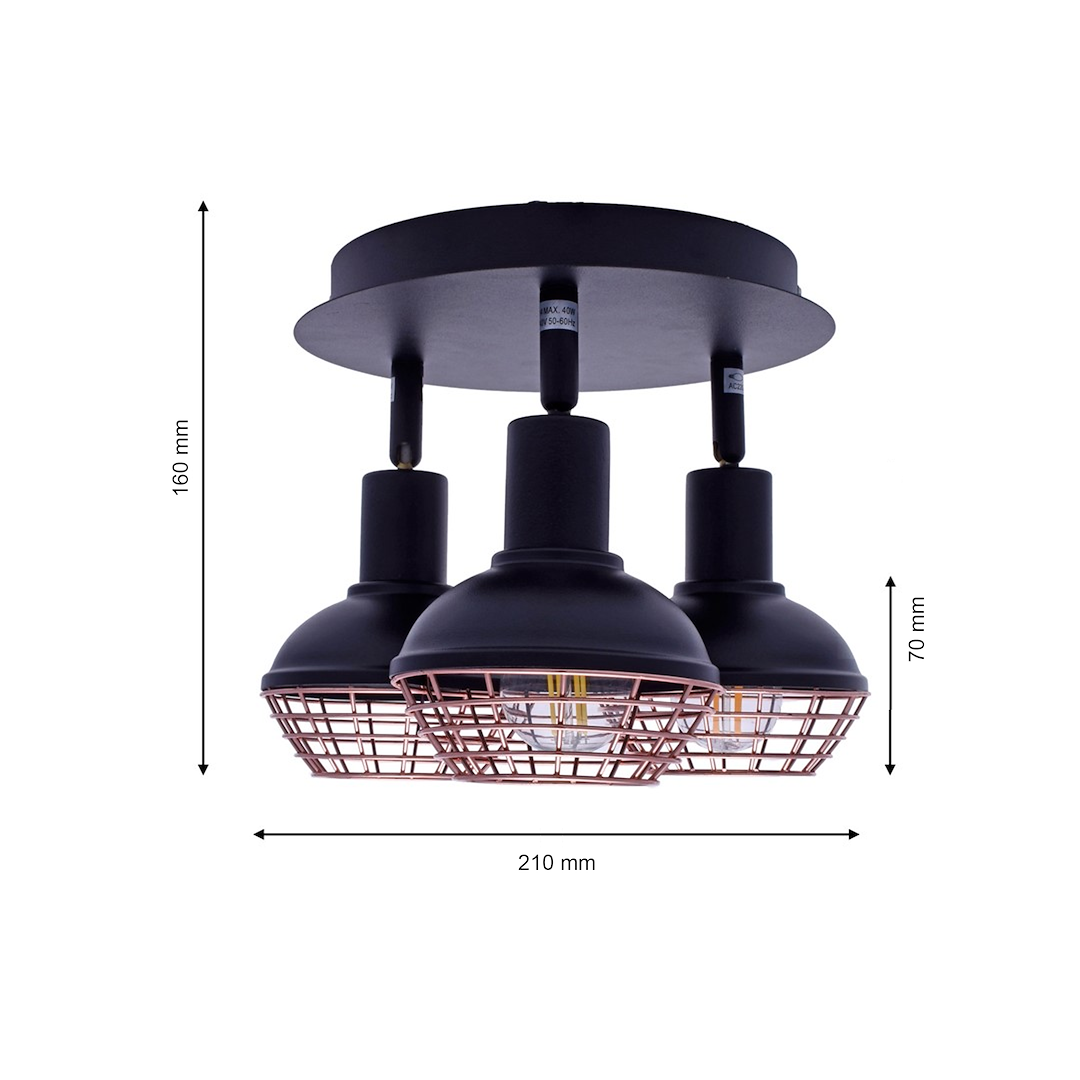 Lampa sufitowa LOGAN 3xE14 - obrazek 8