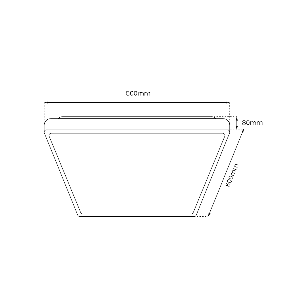 Plafon QUADRO BLACK 66W - obrazek 6