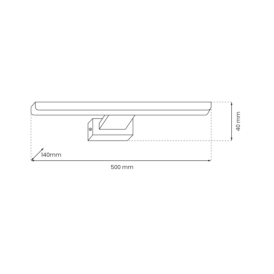 Kinkiet PINTO CHROME 12W LED 50cm - obrazek 7